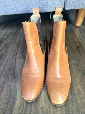 Joules Westbourne Tan Leather Chelsea Boots Ankle Boots Size 7
